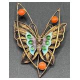 Sterling Silver Butterfly Brooch