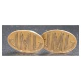 10K Gold Monogrammed Cufflinks