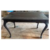 Wooden Table With Cabriole Legs