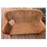 Wicker Loveseat Bench