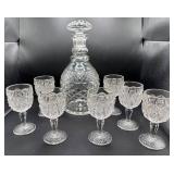 Crystal Glass Decanter Set with Case