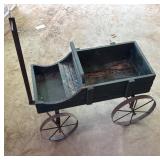 Vintage Wooden Cart on Wheels