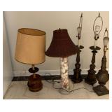 Five Table Lamps