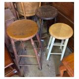 Three Wooden Stools