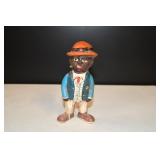 Vtg Cast Iron Jazz Man Coin Bank