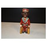 Vtg Cast Iron Bellhop Coin Bank
