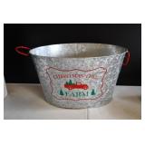 Christmas Tree Farm Galvanized Bucket