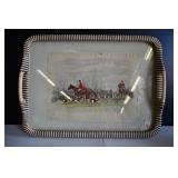 Vtg John Sanderson Wells Fox Hunt Print Tray