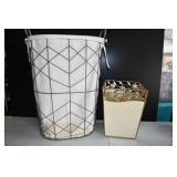 Laundry Basket & Metal Waste Basket