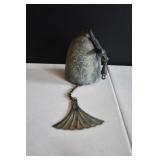 Vtg Cast Aluminum Fish Scale Bell
