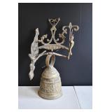 Vtg Brass Wall Bell