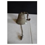 Vtg Brass Wall Bell