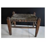 Vintage Small Woven Stool