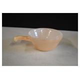 Vtg Fire King Peach Lustre Beehive Handled Bowl