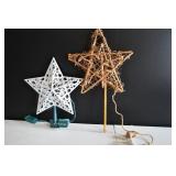 Pair of Christmas Tree Star Toppers