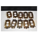 Vtg Brass Amerock Carriage House Outlet Covers