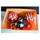 Red White & Blue Decorative Balls