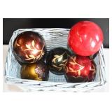 Maroon & Gold Decorative Balls