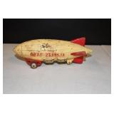 Vtg Cast Iron Graf Zepplin Toy