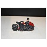 Vtg Cast Iron Police Motorcyce w/ Sidecar
