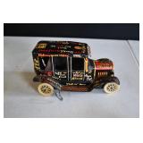 Vtg Tin Lithographed Wind Up Old Jalopy Toy