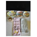 Easter Plates, Towels, & Votive Holder