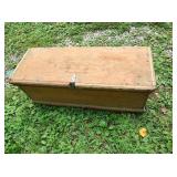 Vintage Handmade Storage Trunk with Metal Handles