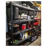 2 Plastic Shelves and Contents