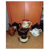 6 Teapots & 1 Pitcher