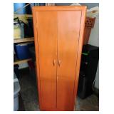 Orange Metal 2 Door Cabinet