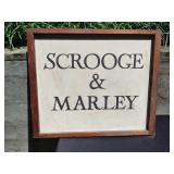 Scrooge & Marley Wooden Sign