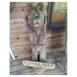 Bear Themed Chainsaw Art