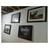 6 Framed Wildlife Prints
