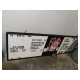 6 Foot Long Menu Board