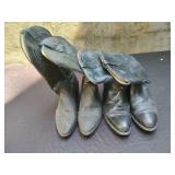 2 Pairs Black Cowboy Boots