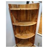 Handmade Corner shelf with Fern Leaf Imprints
