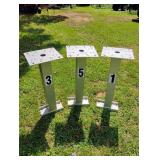 3 Metal Florence Mfg Pedestal Mounts