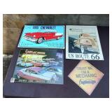 4 Car Guy Automotive Themed Signs