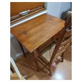 Vintage Lift-Top Desk with Chair