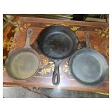 3 Cast Iron Skillets