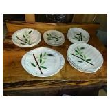22 pcs Stetson China "Tahiti" Pattern Dishes