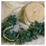 Large Roll of Burlap Ribbon and 15-Foot Garland