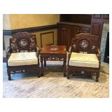 Antique Mother of Pearl Inlaid Chinese Rosewood