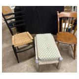 Two Chairs and 27 x 18 Ottoman