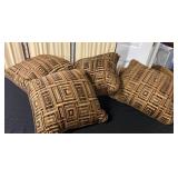 Four Identical 16 x 16 Decorative Pillows