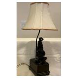 Monkey-Themed Table Lamp with Detachable Shade