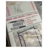 Green and Brass 3-Tier Shelf Table, New in Box