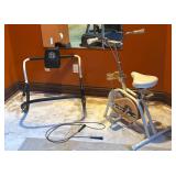 Home Exercise Equipment Lot: Bike, Ab Trainer, and
