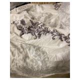 Full sized Duvet in White With Gray and Lavender F
