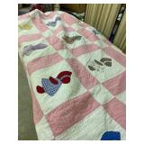 Handmade Quilt with Sunbonnet Sue Pattern